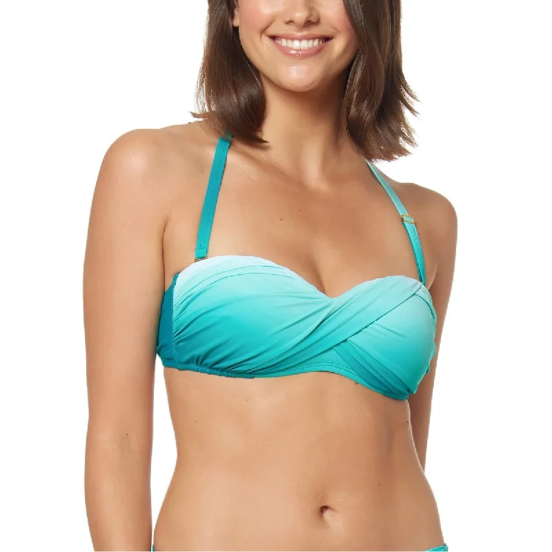 High-End Women's Apparel Womens Twist Bandeau Swim Top Separates