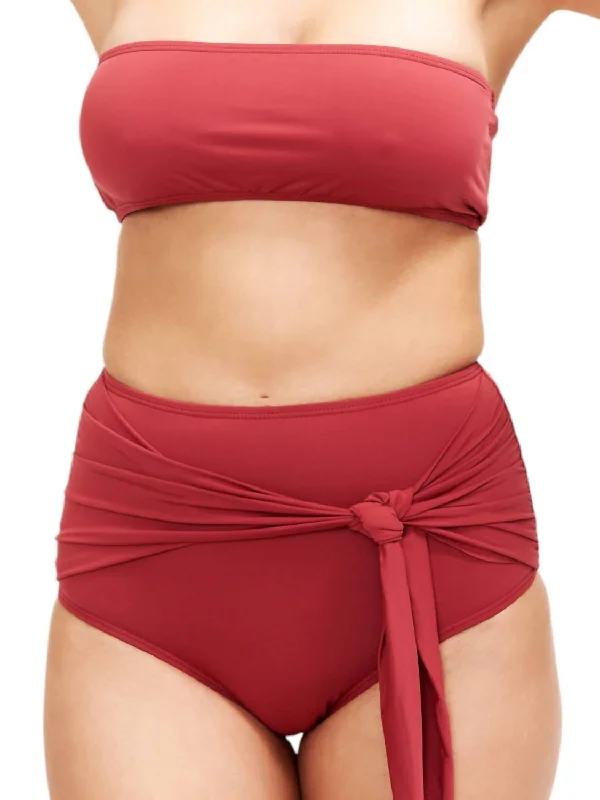 Women's Clothing Apparel Sets Giovanna High Waisted Bottom In Terracotta