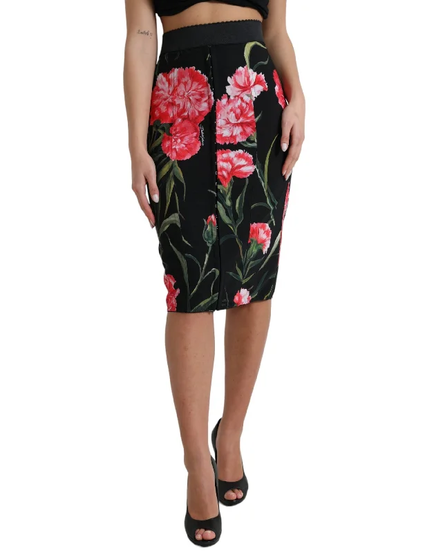 Casual Garments For Women Dolce & Gabbana Floral High Waist Pencil Women's Skirt