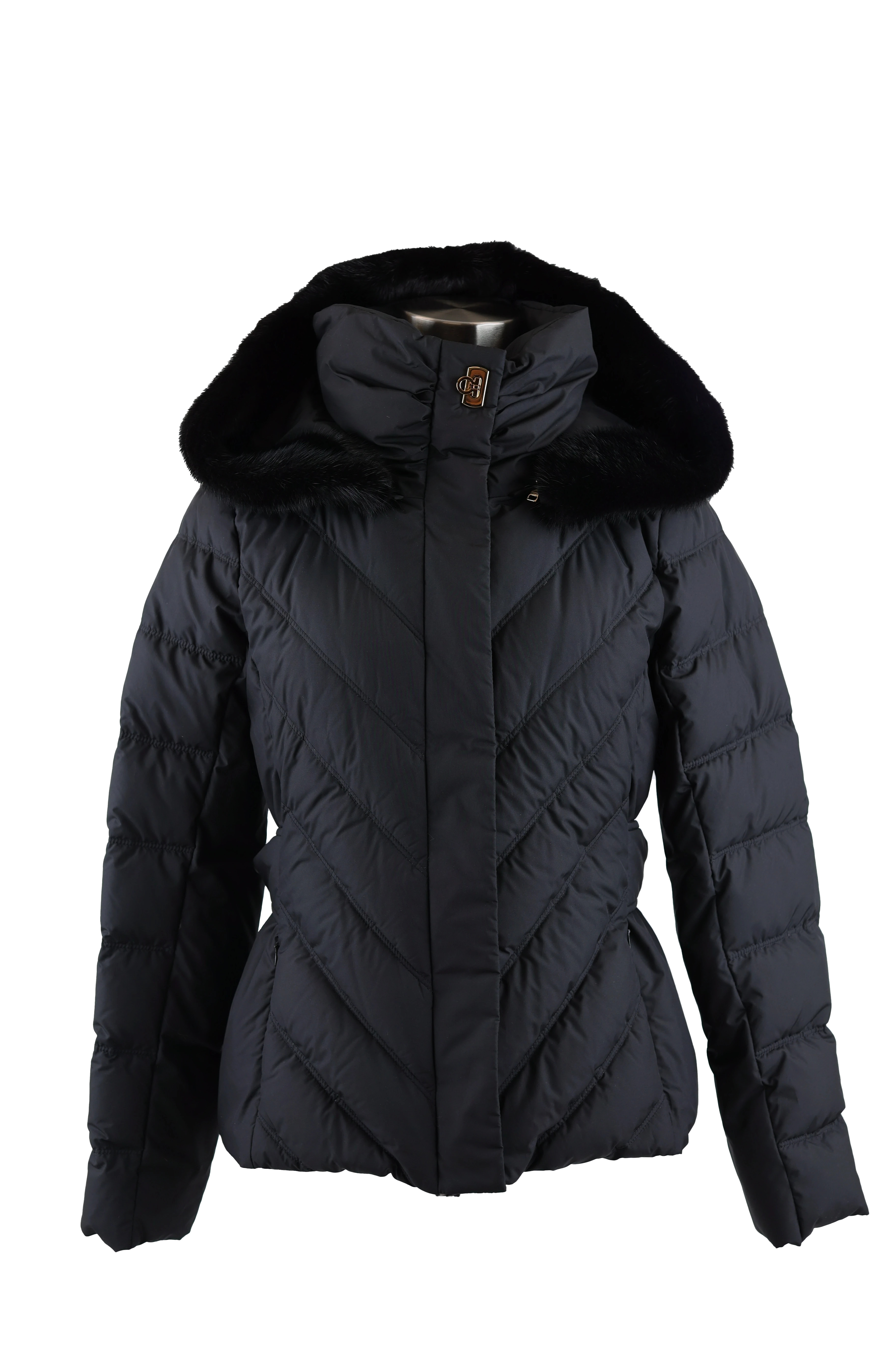 Best Online Boutiques Down Puffer Jacket W/ Mink Fur Hood