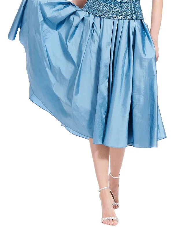 Women's Loungewear Clothes Emily Shalant Spring Taffeta Tea Length Midi Skirt