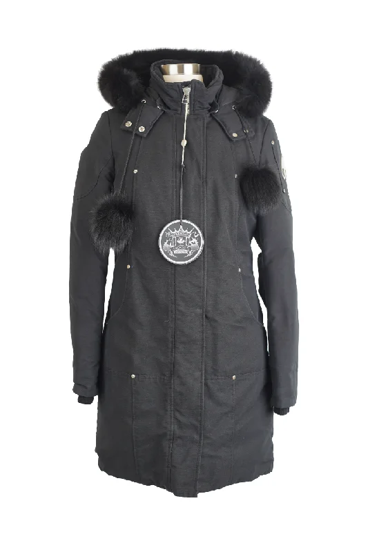 Women's Contemporary Clothing Down Fur Hood Parka