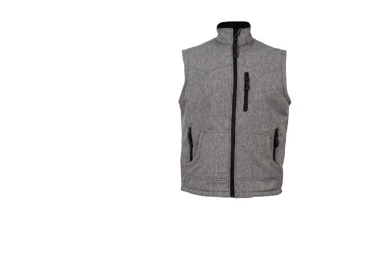 Women's Classic Attire STS Ranchwear Womens Barrier Heather Gray Polyester Softshell Vest