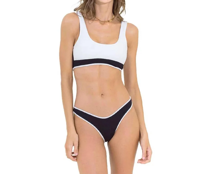 Women's Casual Outfit Black Tulip Splendid High Leg Bikini Bottom In White