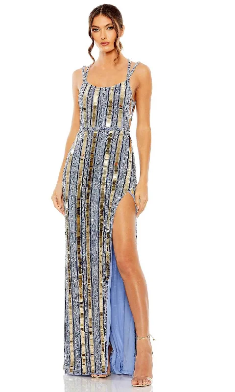 Women's Elegant Garments Mac Duggal 93981 - Strappy Sequin Beaded Gown