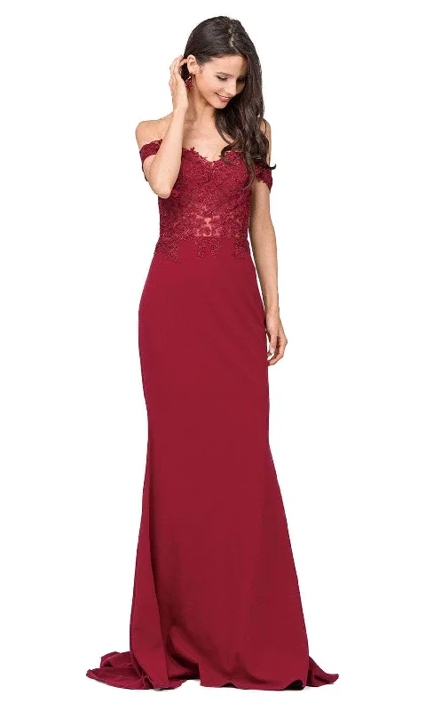 Summer Sale Dancing Queen 2274 - Sweetheart Lace Train Prom Gown