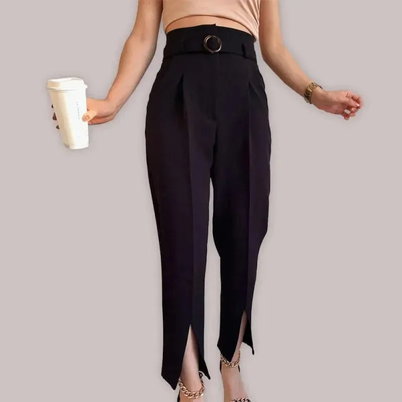 Women's Transitional Garments Stylish Front Pleated Women Pants