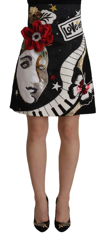 Women's Activewear Garments Dolce & Gabbana High-Waist A-Line Embellished  Women's Skirt