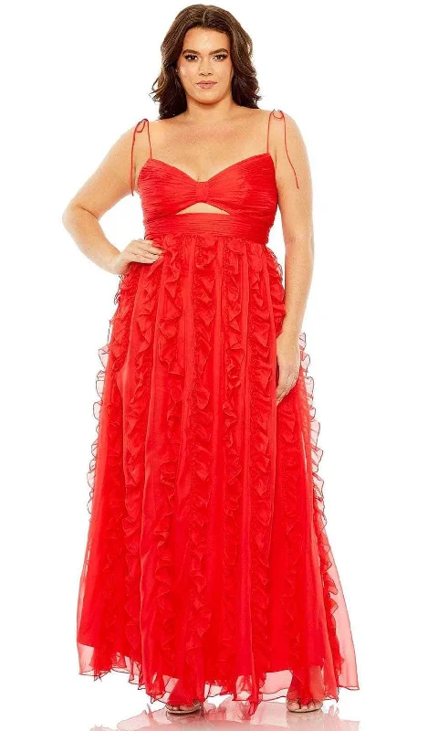 Women's Holiday Attire Mac Duggal 68543 - Ruffled A line Gown