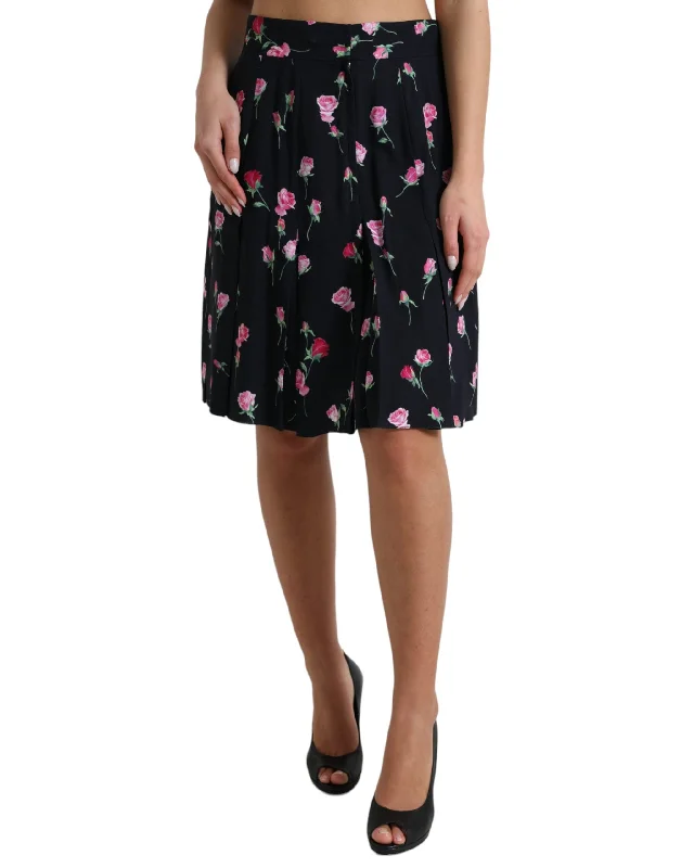 Women's Trendy Attire Dolce & Gabbana Elegant Floral A-Line Knee-Length Women's Skirt