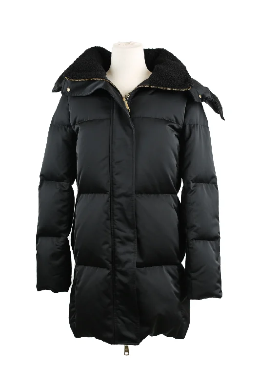 Women's Clothing Online Down Parka Coat W/ Shearling Collar