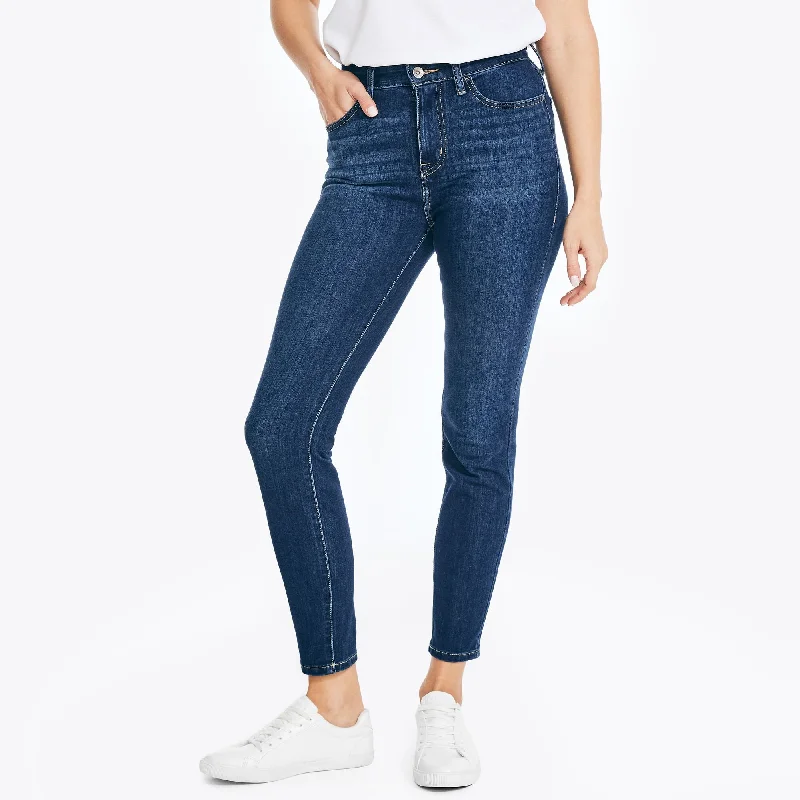 Women's Vacation Garments Nautica Womens True Flex High-Rise Curvy Fit Skinny Denim