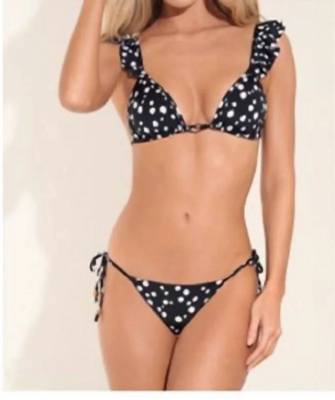 Women's Holiday Outfit Daisy Sunny Bikini Bottom In Black