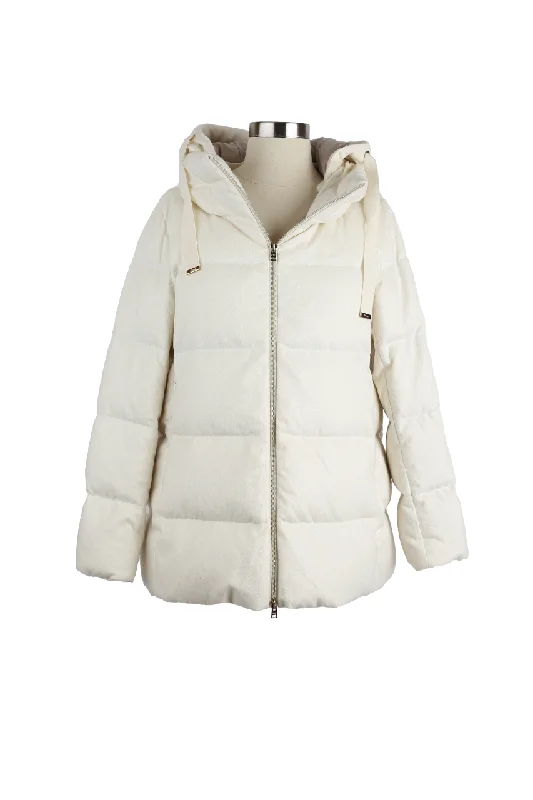 Clothing Online Silk-Cashmere Down Water Repellent Puffer Jacket