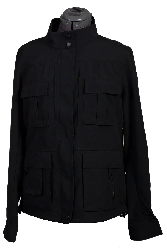 Women's Trendy Clothes Scully Womens Black Nylon Multi-Pocket Jacket