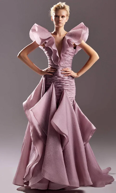 Women's Weekend Outfit MNM Couture G1504 - Trumpet Gown