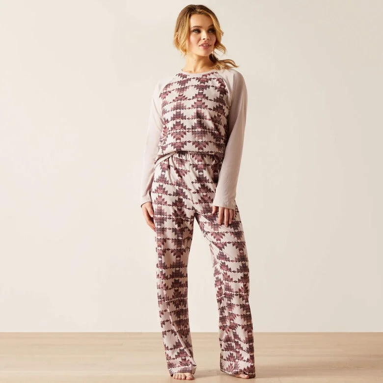 Casual Apparel For Women Ariat Women's Starlight Pajama Set in Southwestern Print