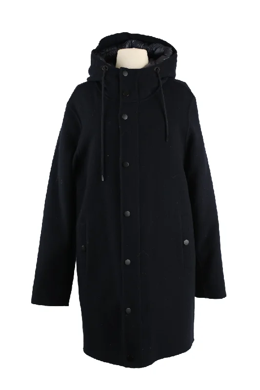 Women's Clothing Online Sale Wool Dress Coat W/ Removable Down Insert