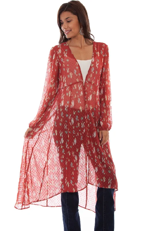 Sustainable Women's Apparel Scully Womens Spice Polyester Swiss Dot Duster