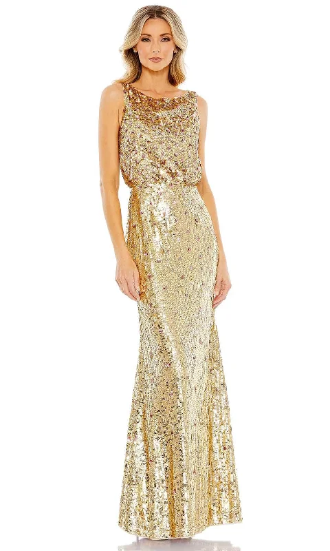 Women's Cozy Winter Attire Mac Duggal 93645 - Sequined High Neck Gown