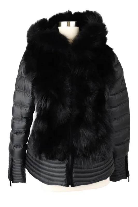 Women's Active Clothing Short Fur Front Puffer Jacket