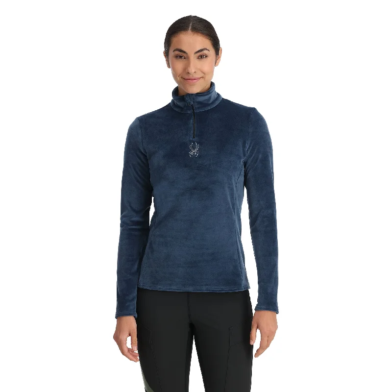 Weekend Sale Womens Shimmer Bug Half Zip - True Navy