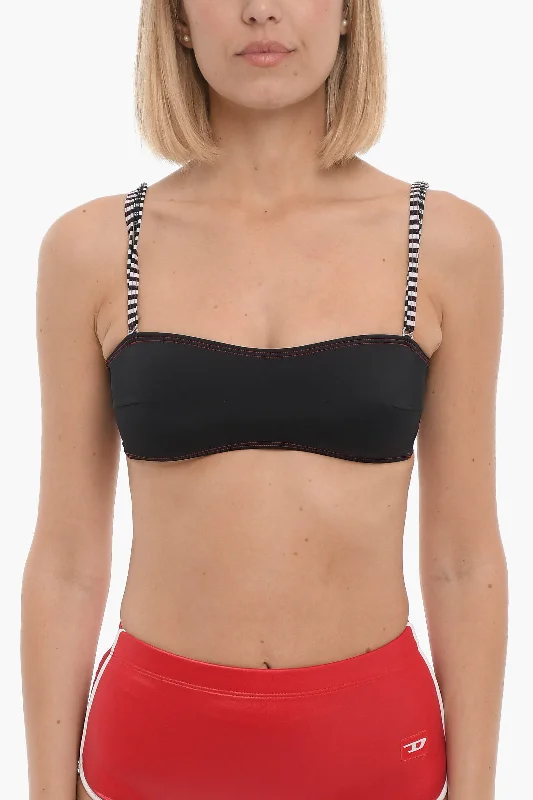 Women's Elegant Garments Diesel Bandeau Bikini Top with Striped Straps