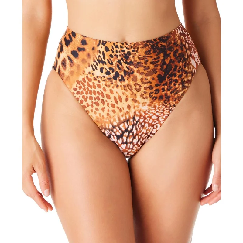 Women's Casual Wear Outfit Womens Cheetah Print High-Rise Swim Bottom Separates