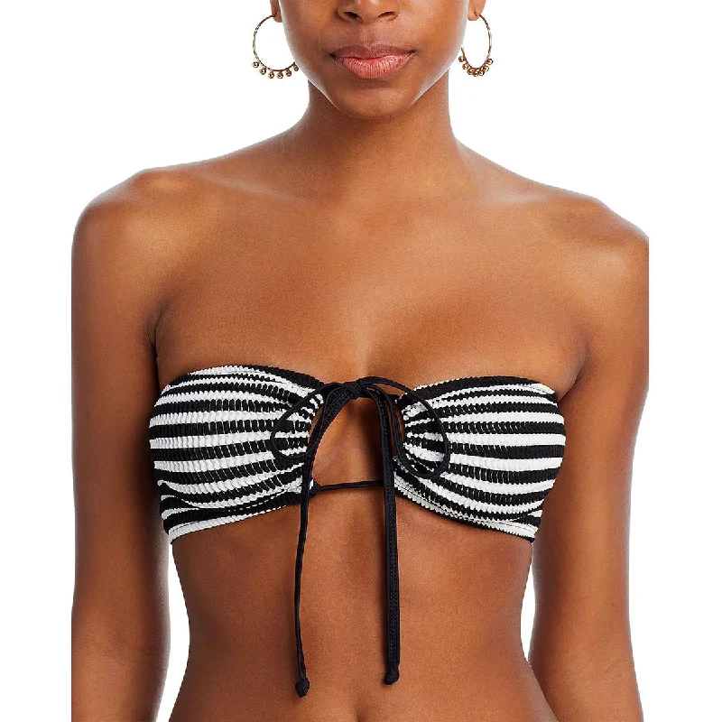 Women's Clothing With Trendy Designs Womens Ribbed Nylon Bikini Swim top