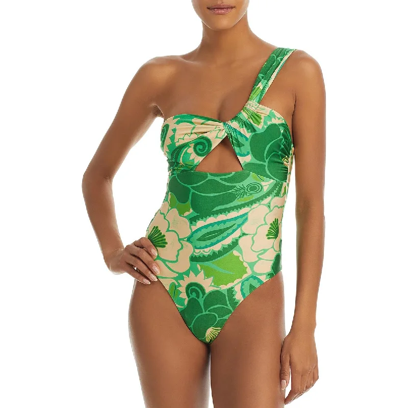 Women's Transitional Clothes Womens Cut-Out Man Made One-Piece Swimsuit