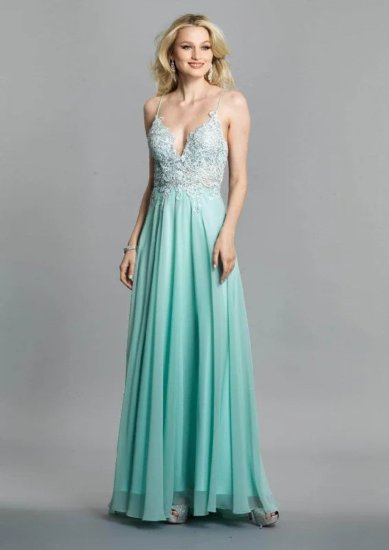 Affordable Women's Clothing Dave & Johnny A7248 - Lace Embellished Prom Gown