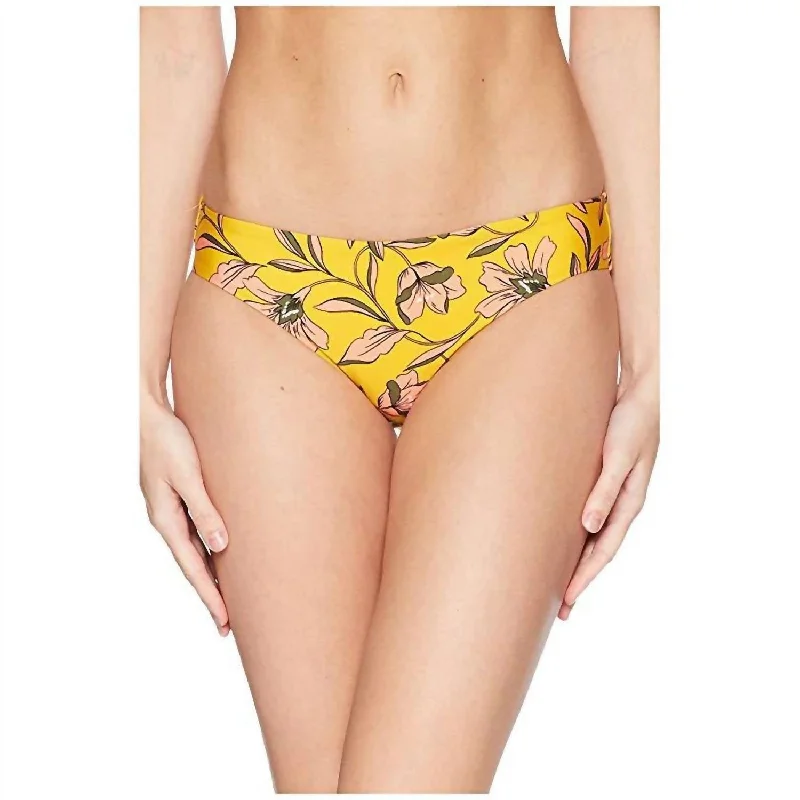 Women's Seasonal Fashion Trends Retro Bikini Bottom In Golden Girlie