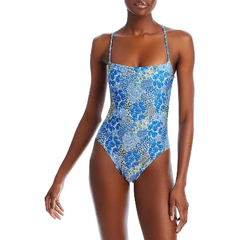 Women's Vintage Clothes Womens Solid Polyester One-Piece Swimsuit