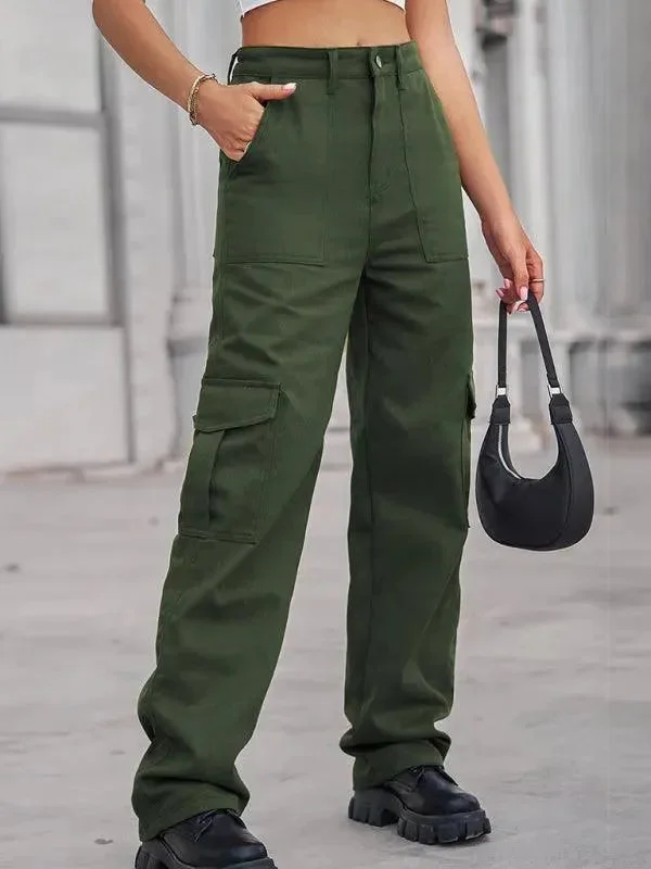 Trendy Athleisure Clothing For Women Women Solid Twill Cargo Pants