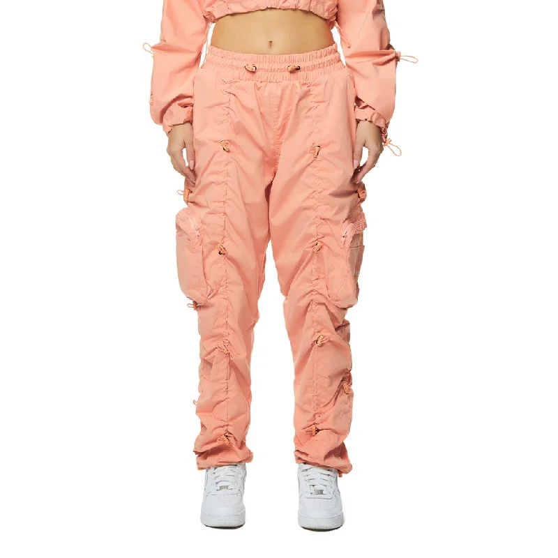 Women's Elegant Clothing Sets High Rise Multi Bungee Joggers - Sand Coral