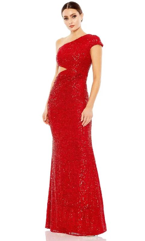 Women's Vacation Attire Ieena Duggal 42022 - Sequined One Shoulder Gown