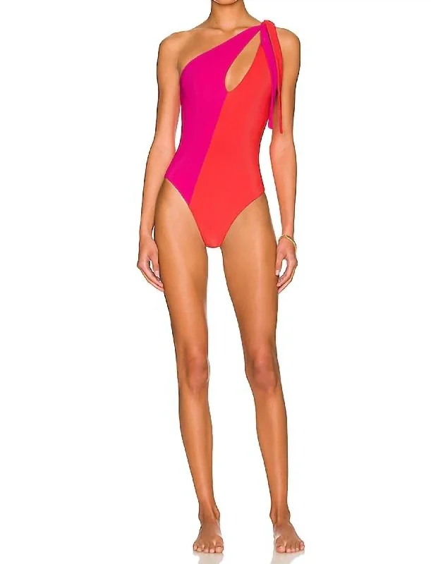 Online Boutiques Clothing Nia One Piece In Magenta Coral